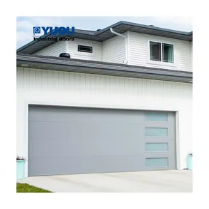 Residential Wood Grain Garage Door Golden Supplier Metal 16 X 8 Custom Insulated Sectional Garage Door