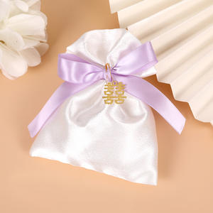 Tas kesukaan tali <span class=keywords><strong>Satin</strong></span>-Ins pernikahan & kantong hadiah pesta untuk permen/sampel parfum/Perhiasan, dapat disesuaikan & digunakan kembali (Pastel) - Product Image 2