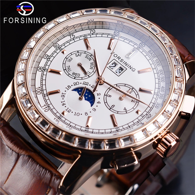 Forsining 399 Factory Men Watches Automatic Mechanical Clock 30M Waterproof Leather Design Reloj De Hombre Free Shipping 2024