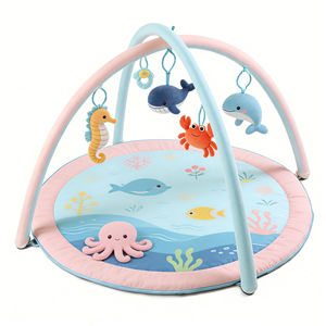 ของเล่นแขวนแบบมัลติฟังก์ชั่นสำหรับเด็กทารก ลายสัตว์ทะเล 3 มิติ พร้อมแผ่นรองเล่นนุ่มๆ สำหรับกิจกรรมยิม - Product Image 2