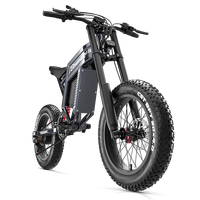 Vélo de montagne électrique à pneus larges, cadre en alliage d'aluminium, 1500W 60V, freins à disque hydrauliques sans balais