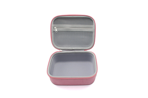 Étui portable et élégant en EVA pour produits numériques, nylon rose avec sac en filet - Product Image 5