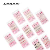 Vente en gros 30 pièces ongles courts fard à joues aux amandes motif de joues rinçage ongles à presser Gel souple couverture complète conseils de prêt à porter