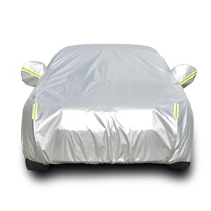 Enduit PE Couverture De Voiture Empêcher La Chaleur Froid Soleil Pluie Neige Demi <span class=keywords><strong>Auto</strong></span> Étanche Couverture extérieure - Product Image 3