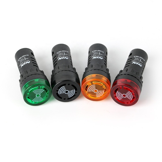 AD16-22SM Flash buzzer with led smart electronic white shell buzzer plastic round head buzzer