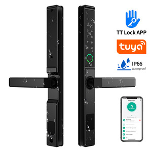 กุญแจล็อคประตูดิจิตอล HanDaily กันน้ำ รองรับ Tuya TTlock สแกนลายนิ้วมือ สำหรับภายนอกอาคาร ใช้การ์ด รองรับ OEM พร้อมรหัสผ่านชั่วคราว - Product Image 1