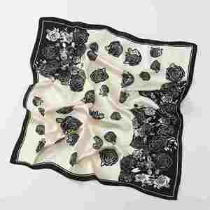 Fashion Luxury Custom Logo Brand Promotional Gifts Square Scarf Satin Neck Tie Female Hair Headscarf <b>Shawl</b> <b>Wrap</b> for Women - Product Image 1