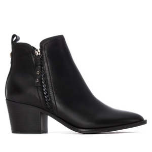 Bottines pour femmes Carmela, noires, 162585, fermeture éclair à talon - Product Image 1
