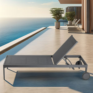 Extérieur Plage Piscine <span class=keywords><strong>Noir</strong></span> Cadre En Aluminium Hôtel <span class=keywords><strong>Soleil</strong></span> Lit Inclinable Chaise Longue Chaise Portable Villa Entrepôt - Product Image 5