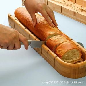 Coupe-pain en bambou Baorui 52 cm avec rainures de guidage pour baguettes, bagels et pâtisseries - Product Image 2