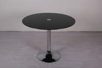 Table basse en verre de forme ronde moderne fabriquée en Chine