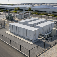 Conteneur BESS LiFePO4 1-5MWh pour Stockage d'Énergie Solaire et Éolienne Hybride, Réseau RS485, Refroidissement Liquide, Certifié CE OEM/BOX-E