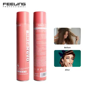 Factory Price Wholesale 400ml Private Label Hair Spray Custom Logo Hair Styling Products Strong Holding Hair Spray For Weddings