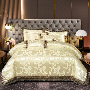 European Style Satin Jacquard Lace 100% Polyester Four-piece Bedding <strong>Set</strong> <strong>Sheet</strong> <strong>Set</strong> - Product Image 6
