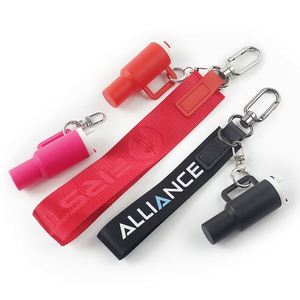 High Quality <b>Key</b> <b>Chain</b> Custom Carabiner Buckle Fashion Logo Woven Embroidered Short Lanyard for Gift Cup Keychain - Product Image 3