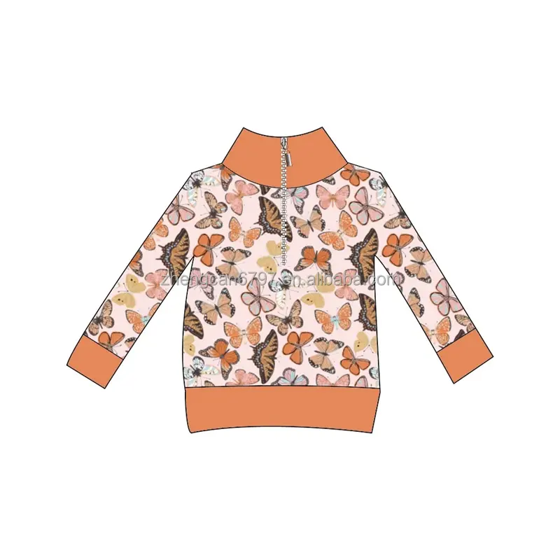 All'ingrosso maglione per bambini autunno vestiti personalizzati con stampa a farfalla Polo per adolescenti felpe per ragazze