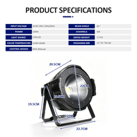 Lumière COB portable 2-en-1 100W pour scène, mariage, fête, discothèque