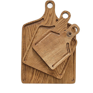Tabla de cortar de madera maciza rectangular multifuncional para preparar y servir alimentos - Product Image 5