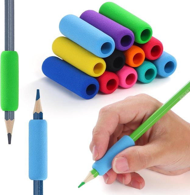 Ergonomic Foam Silicone Rubber Pencil Grips Kids Posture Correction Tool & Writing Trainer Office & School Supplies