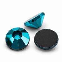 Piedras de Cristal Azules Ecológicas con Reverso Plano para Fijación en Caliente, Ideales para Eventos Formales y Servicio VIP