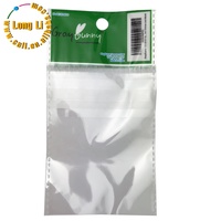 Pochette d'emballage transparente en BOPP avec logo personnalisé pour bijoux, colliers et pierres précieuses