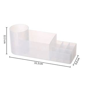 Tocador organizador peine secador de <span class=keywords><strong>pelo</strong></span> herramientas de lápiz labial soporte de almacenamiento baño organizador de maquillaje de plástico - Product Image 3