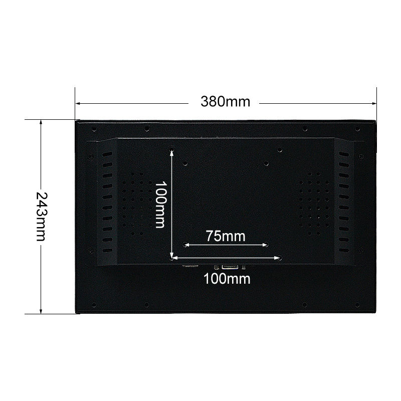 15.6 Inch IPS Monitor with VGA/HD-MI Cable Metal Casing Wall Mount Industrial Use-in Stock