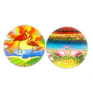 Posavasos Decorativo para el Hogar con Diseño de Flamencos, Acrílico con Base de Corcho Absorbente de 5 mm de Grosor, para Regalo de Inauguración de Casa, de Flamingo Gifts con Caja de Regalo - Product Image 1