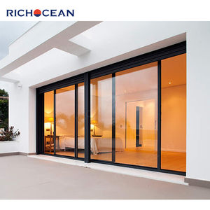 Puerta Corredera de <span class=keywords><strong>Aluminio</strong></span> para Terraza o Patio Exterior RICHOCEAN, Puertas de Vidrio Resistente a Impactos con Sistema Schuifdeur - Product Image 3