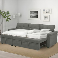Canapé-lit sectionnel rétractable personnalisé pour la maison avec canapé-lit convertible, chaise longue-lit, divan-lit