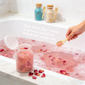 Sal de Baño de Pétalos de Rosa LovSens, Aromaterapia con Aceites Esenciales, Sal Marina Natural para <span class=keywords><strong>Bañera</strong></span>, Remojo de Pies, Limpieza, Cuidado Relajante - Product Image 2