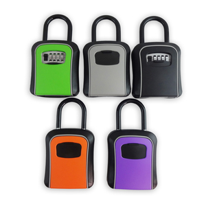 Outdoor Storage Waterproof Key Hide Box Portable Combination Lockbox With Hanger Shackle Color Key Safe Box
