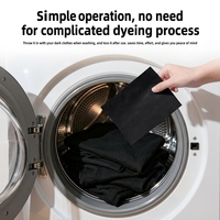 Tablettes de lavage pour vêtements à usage domestique, restauration et fixation des couleurs des vêtements noirs, feuilles de teinture anti-décoloration