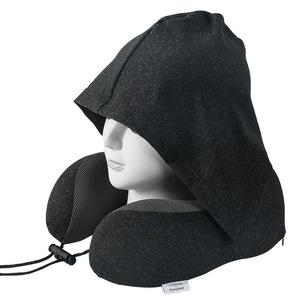 Oreiller de voyage en mousse à mémoire de forme en forme de U, couleur unie, pour la sieste au bureau et l'utilisation en avion - Product Image 2