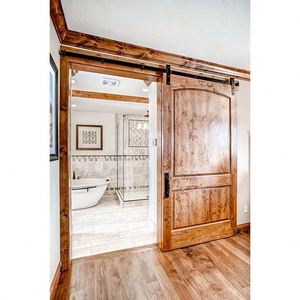 Rhetech ประตูโรงนาสไตล์เพชรหรูหราทันสมัยพร้อมฮาร์ดแวร์ทองเหลืองซาตินสีทอง - Product Image 6