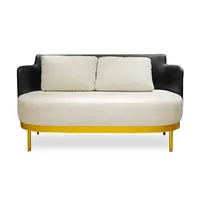 Oturma odası mobilya döşemeli çağdaş tasarım deri keten Chesterfield lüks loveseat kanepeler