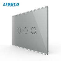 Interruptor de Luz Táctil de Pared de Lujo Livolo US/AU de 3 Vías y 1 Interruptor