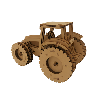 Kit de modèle de puzzle en bois 3D à faire soi-même, kit artisanal, puzzle de tracteur-nouveau modèle de voiture - Product Image 4