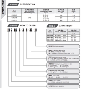 ตัวควบคุมแรงดันไฮดรอลิกแบบสัดส่วนเสียงรบกวนต่ำ ERG-03-3-C-30-10 ERG-10-3-H-30-10 ตัวควบคุมแรงดันแบบสัดส่วนเสียงรบกวนต่ำ - Product Image 4