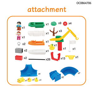 89 pièces de jouets de bain de piste assemblés bricolage bébé enfants jouent à un jeu <span class=keywords><strong>d</strong></span>'<span class=keywords><strong>eau</strong></span> avec accessoires - Product Image 4