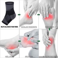Supports unisexes de compression ajustés pour cheville, manches, récupération des blessures, support de cheville d'Achille