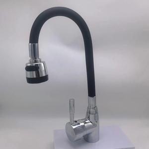 Grifo <span class=keywords><strong>de</strong></span> Cocina Moderno <span class=keywords><strong>de</strong></span> Aleación <span class=keywords><strong>de</strong></span> Zinc con una Sola Manija y un Solo Orificio, Boquilla Grande <span class=keywords><strong>de</strong></span> Cerámica para Agua Fría y Caliente, Caño Giratorio y Deformable - Product Image 5