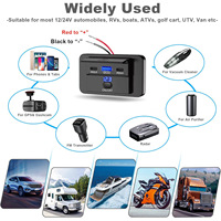 Chargeur de voiture USB 3 ports double PD et QC 3.0 avec voltmètre et interrupteur, prise de courant 90W pour voiture, bateau, bus, camping-car, camion