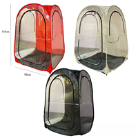 Tente de pêche transparente en PVC pour une personne - Aucun assemblage requis, pliable et portable avec protection anti-moustiques