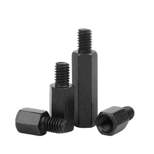 Separador hexagonal negro PCB placa base hexagonal macho hembra espaciador acero al carbono M3 M4 espaciador hexagonal de acero negro - Product Image 4
