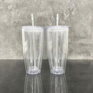 New Arrival 25oz BPA Free Snowglobe clear Drinking Glasses Plastic Cup <b>Double</b> <b>Wall</b> Blank Glitter Transparent Acrylic Tumbler <b>Mug</b> - Product Image 3