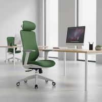 Chaise de bureau exécutive moderne en maille blanche avec base pivotante réglable en hauteur, garantie de 3 ans pour la maison et le bureau