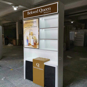 Tủ trưng bày mỹ phẩm bán lẻ màu trắng và kệ trưng bày cửa hàng trang điểm có đèn LED, tủ trưng bày sản phẩm salon làm đẹp - Product Image 6