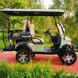 Carrito de golf verde mate para 4 personas, resistente, todoterreno, para camping, excursiones panorámicas y safaris. - Product Image 3