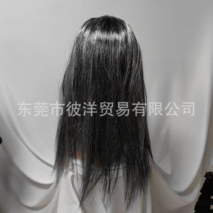 Máscara de látex de bruja de pelo largo para Halloween, accesorio de disfraz estilo horror para fiestas, cosplay y escape room - Product Image 4
